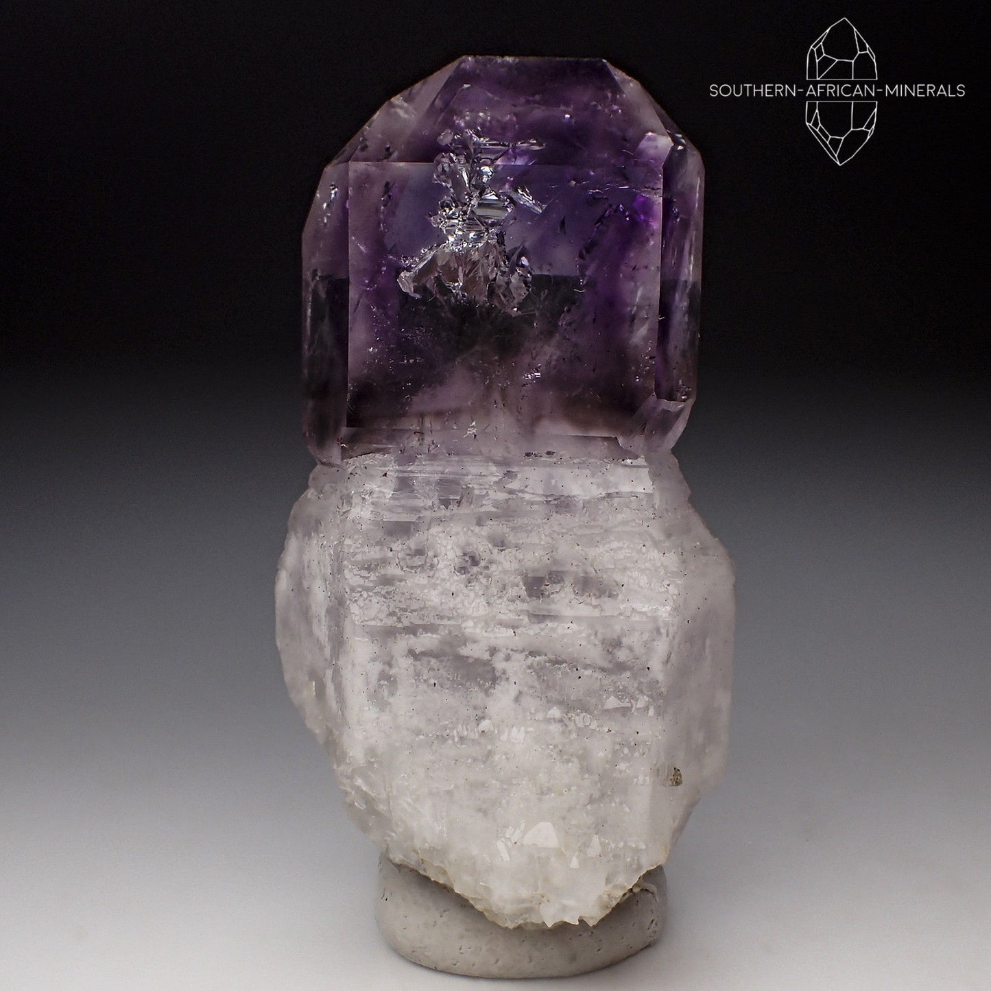 Brandberg Royal Amethyst Reverse Sceptre Quartz Crystal, Goboboseb, Namibia