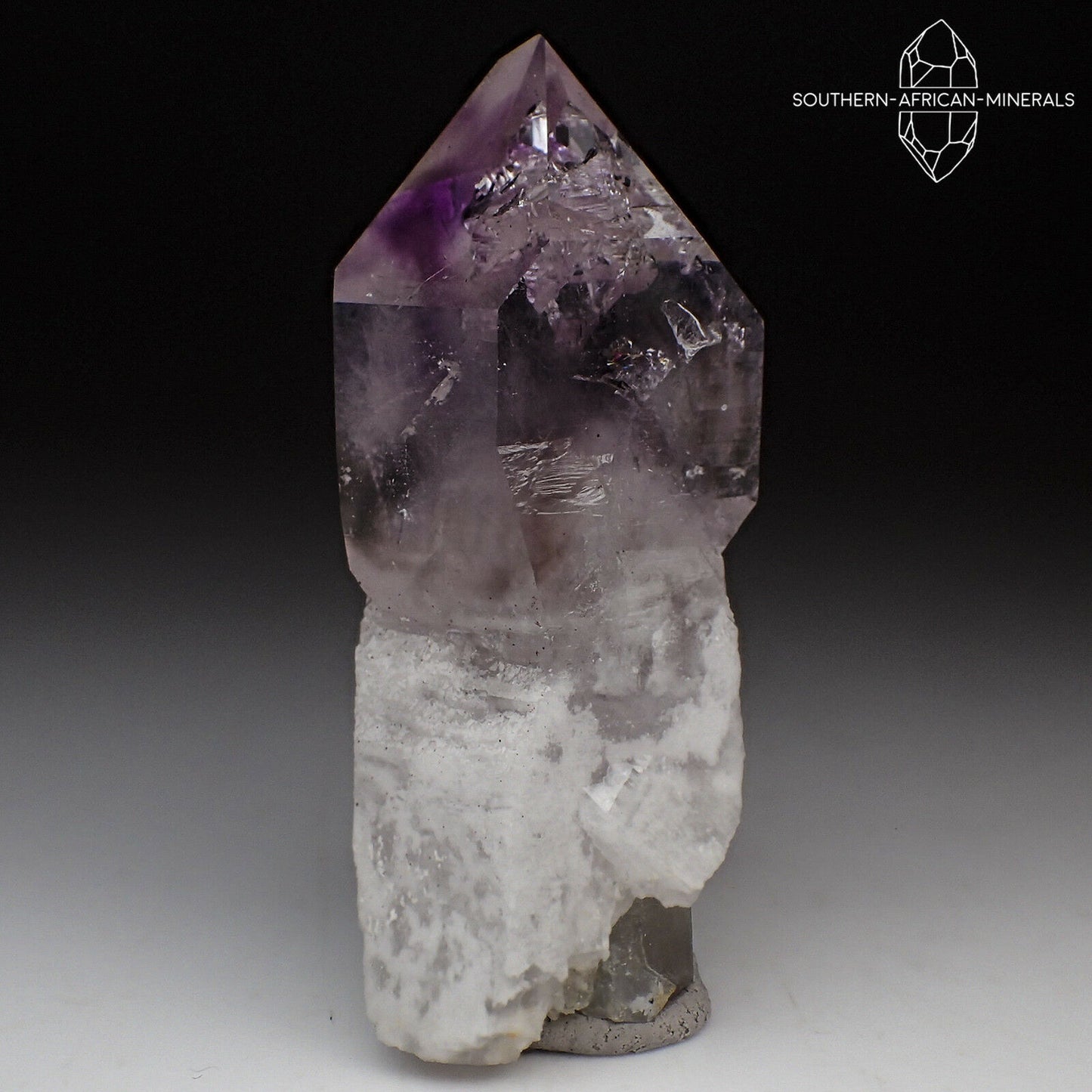 Brandberg Lustrous Amethyst Reverse Sceptre Quartz Crystal, Goboboseb, Namibia