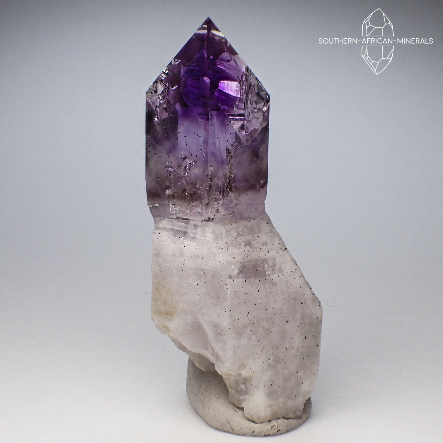 Brandberg Lustrous Amethyst Reverse Sceptre Quartz Crystal, Goboboseb, Namibia