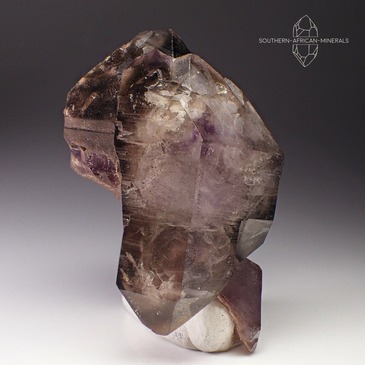 Brandberg Amethyst Smoky Elestial Quartz Crystal, Goboboseb, Namibia