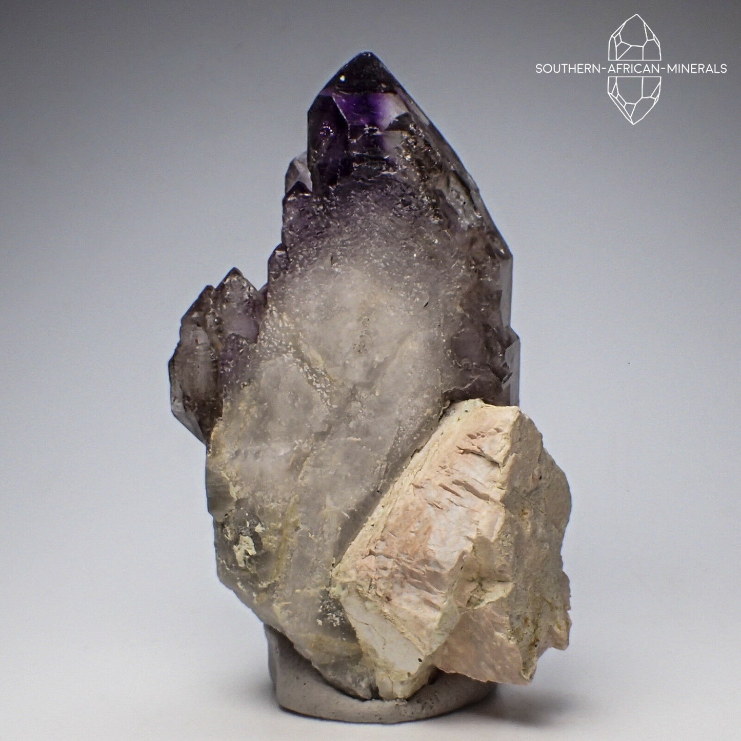Brandberg Lustrous Power Amethyst Phantom Quartz Crystal, Goboboseb, Namibia