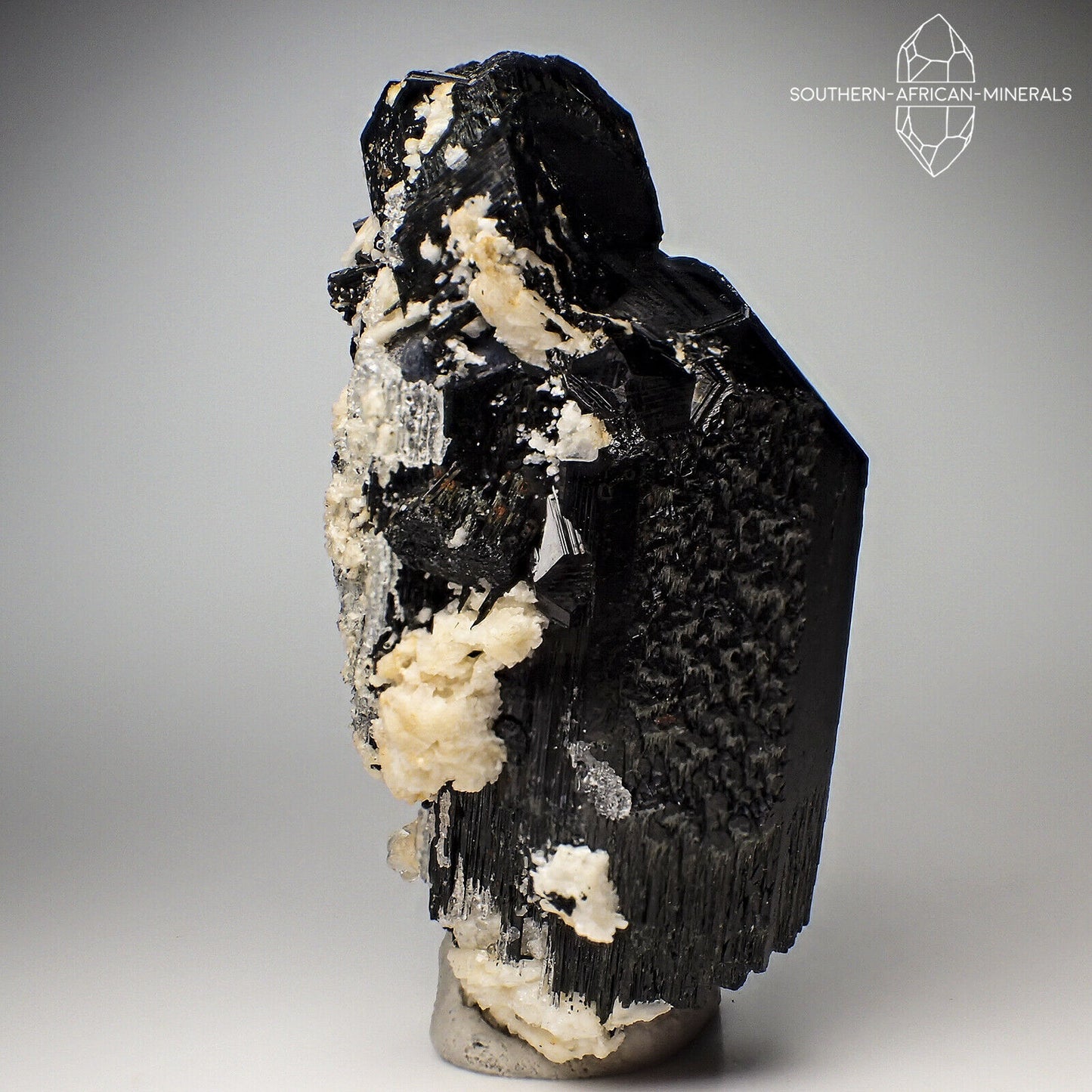 Black Tourmaline with Feldspar Crystal Specimen, Erongo, Namibia