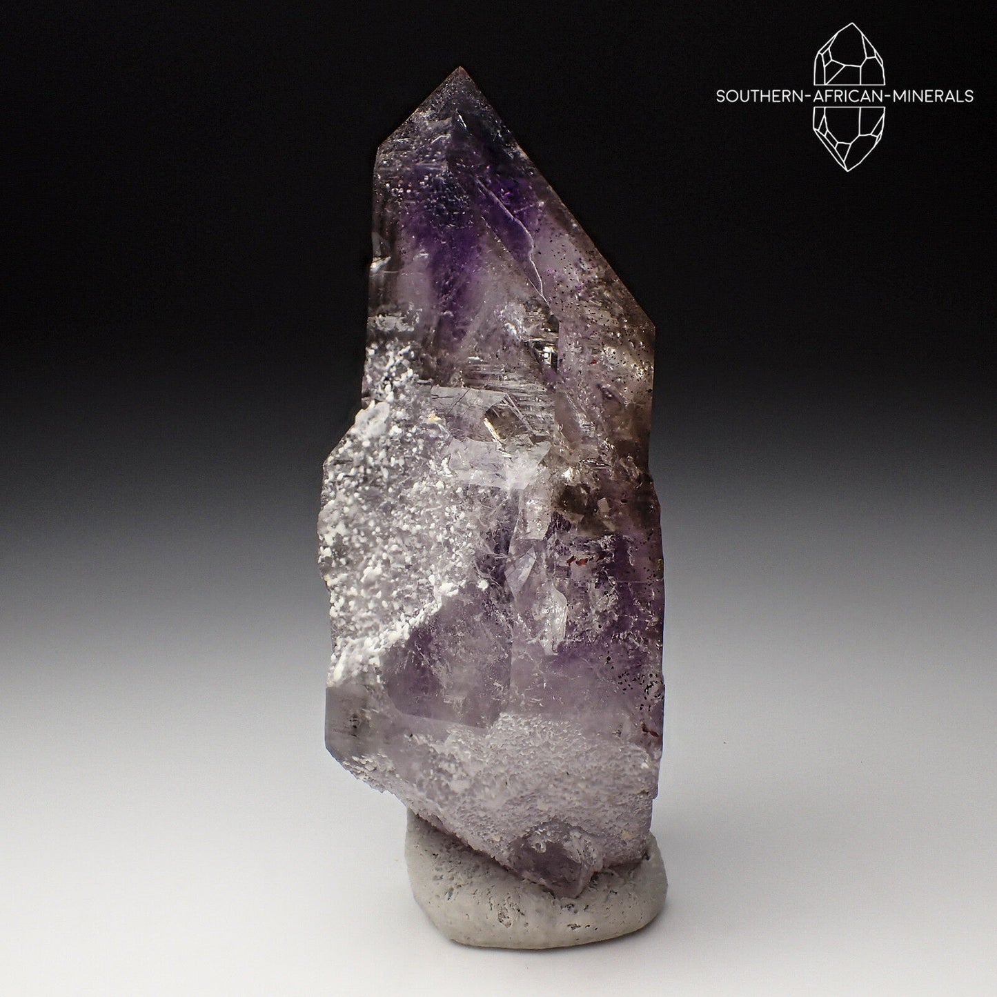 Brandberg Lustrous Amethyst Smoky Quartz Crystal, Goboboseb, Namibia