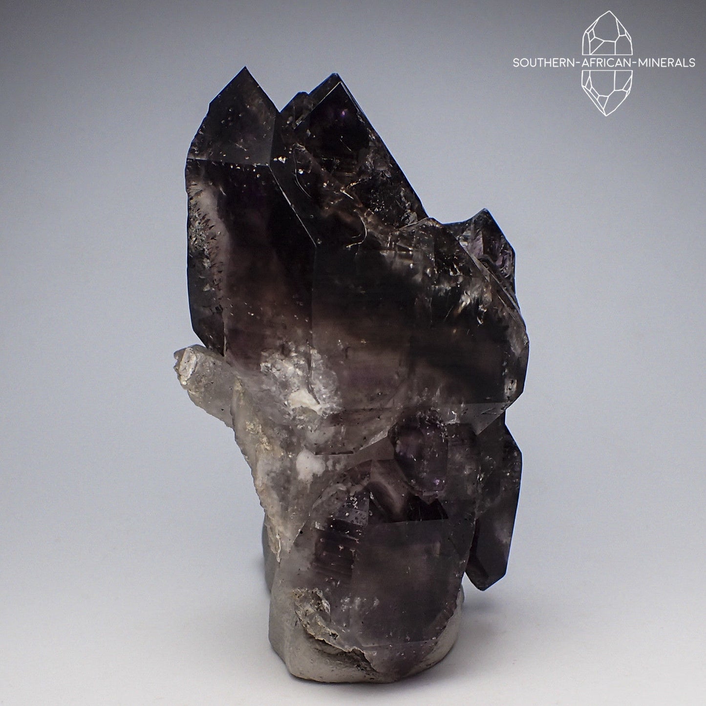 Brandberg Lustrous Elestial Amethyst Smoky Quartz Crystal, Goboboseb, Namibia