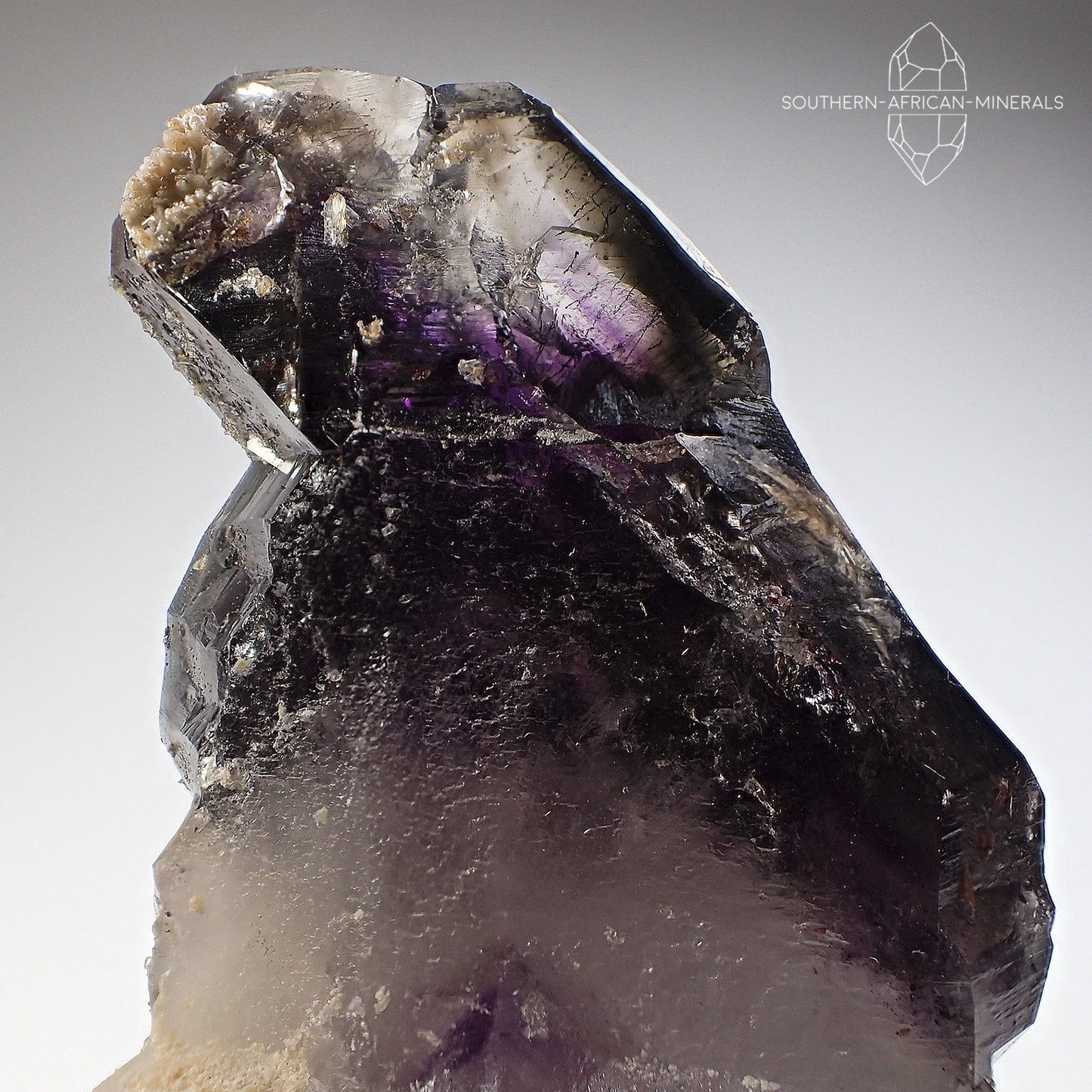 Brandberg Amethyst Smoky Quartz Sceptre Crystal Specimen, Goboboseb, Namibia