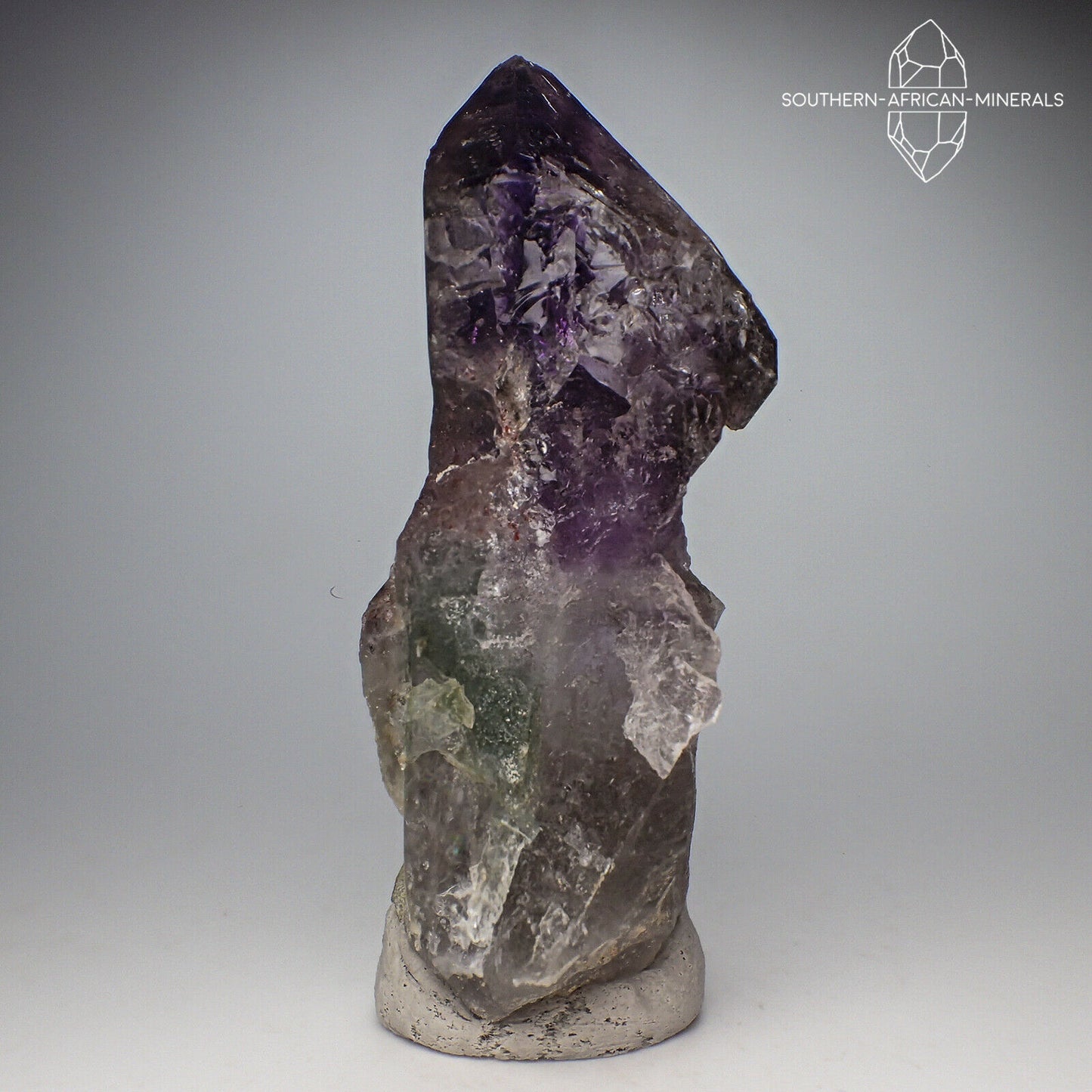Brandberg Lustrous Royal Amethyst Window Quartz Crystal, Goboboseb, Namibia