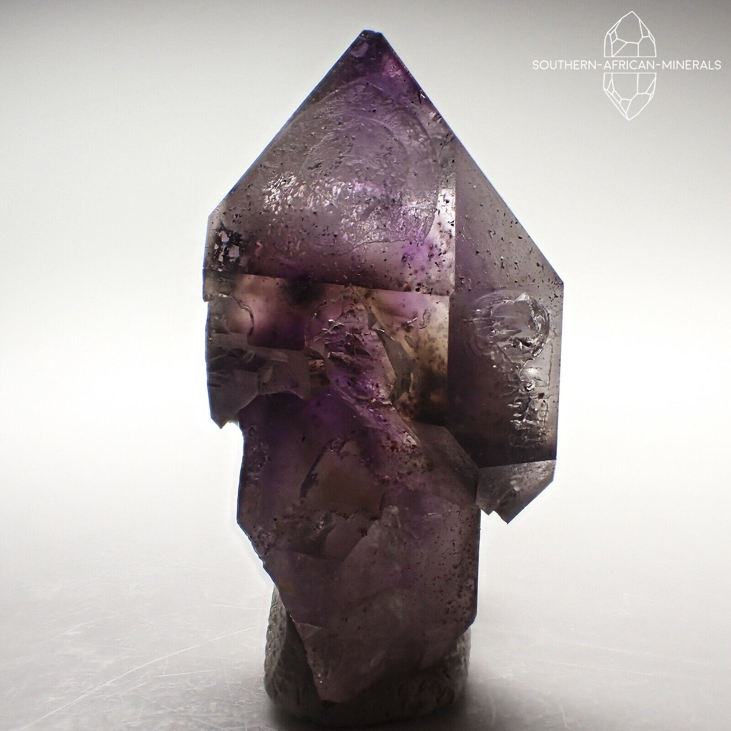 Brandberg Royal Amethyst Smoky Sceptre Quartz Crystal, Goboboseb, Namibia