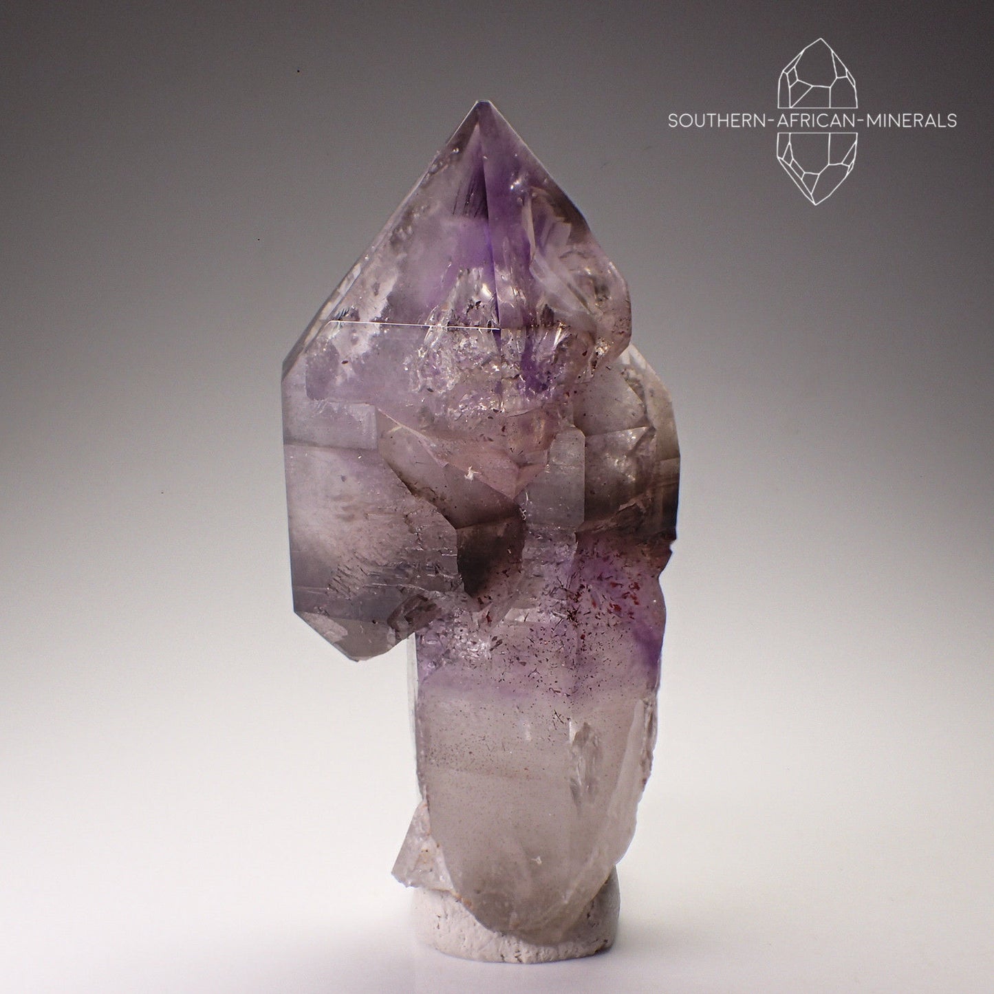 Brandberg Amethyst Sceptre Smoky Phantom Quartz Crystal, Goboboseb, Namibia