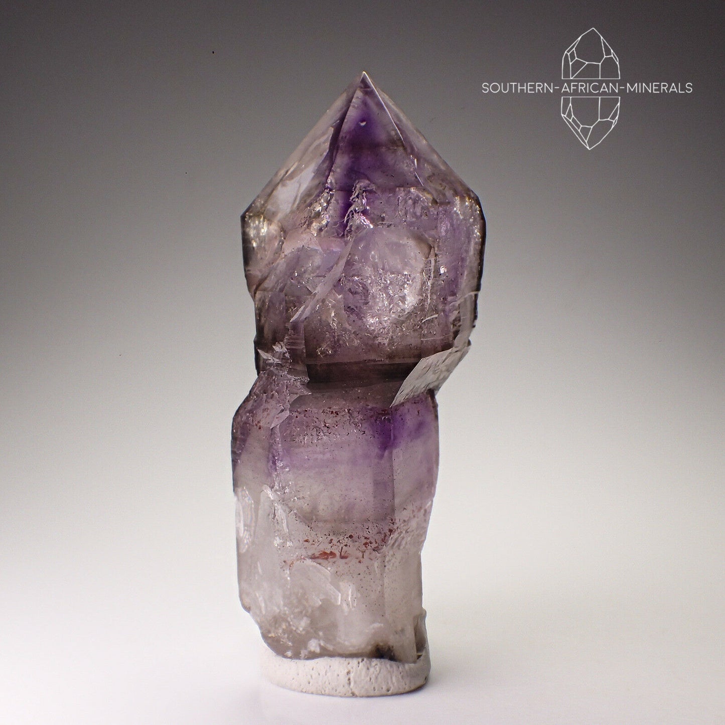 Brandberg Amethyst Sceptre Smoky Phantom Quartz Crystal, Goboboseb, Namibia
