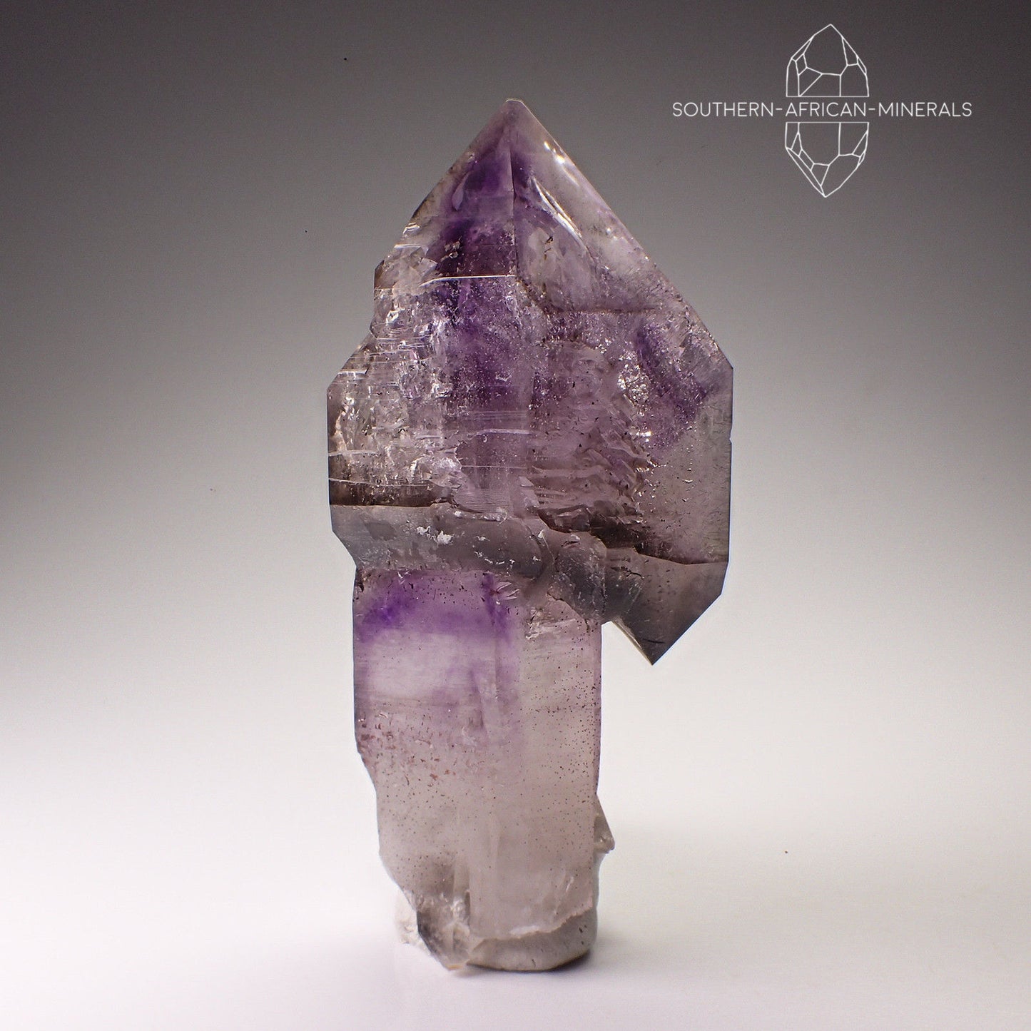 Brandberg Amethyst Sceptre Smoky Phantom Quartz Crystal, Goboboseb, Namibia