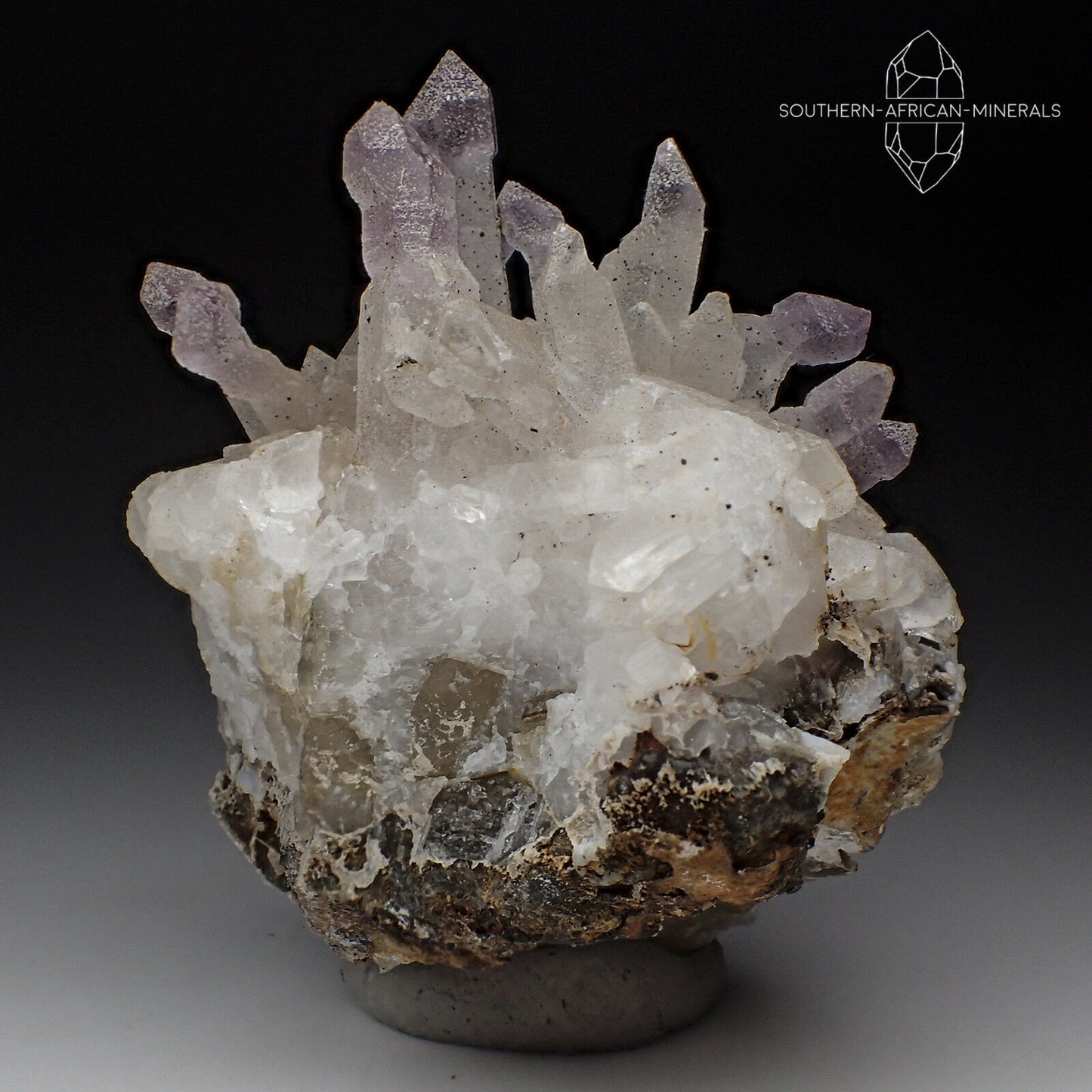 Brandberg Amethyst Sceptre Quartz Crystal Cluster, Goboboseb, Namibia