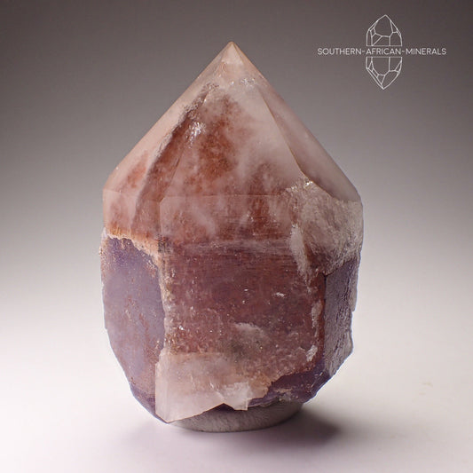 Amethyst & Hematite Phantom Orange River Quartz Crystal, Northern Cape, South Africa
