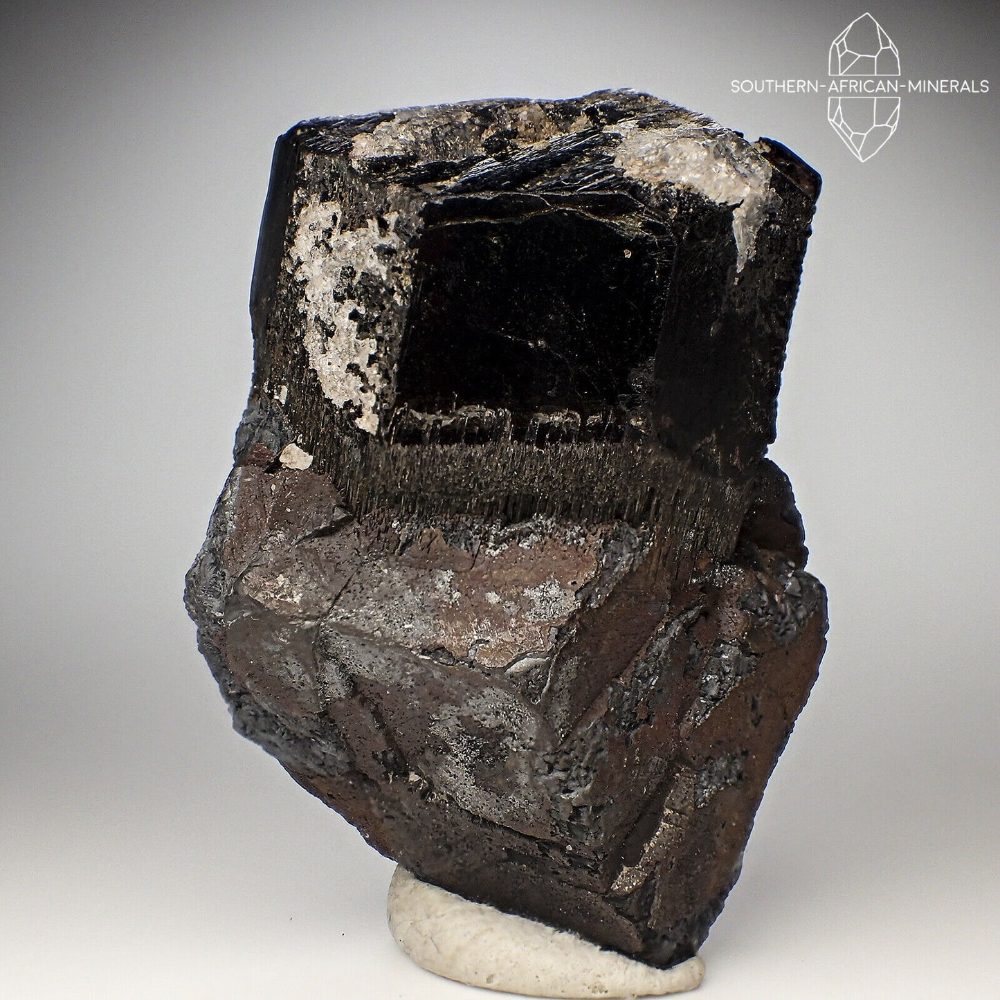 Black Tourmaline with Pseudomorph Crystal Specimen, Erongo, Namibia