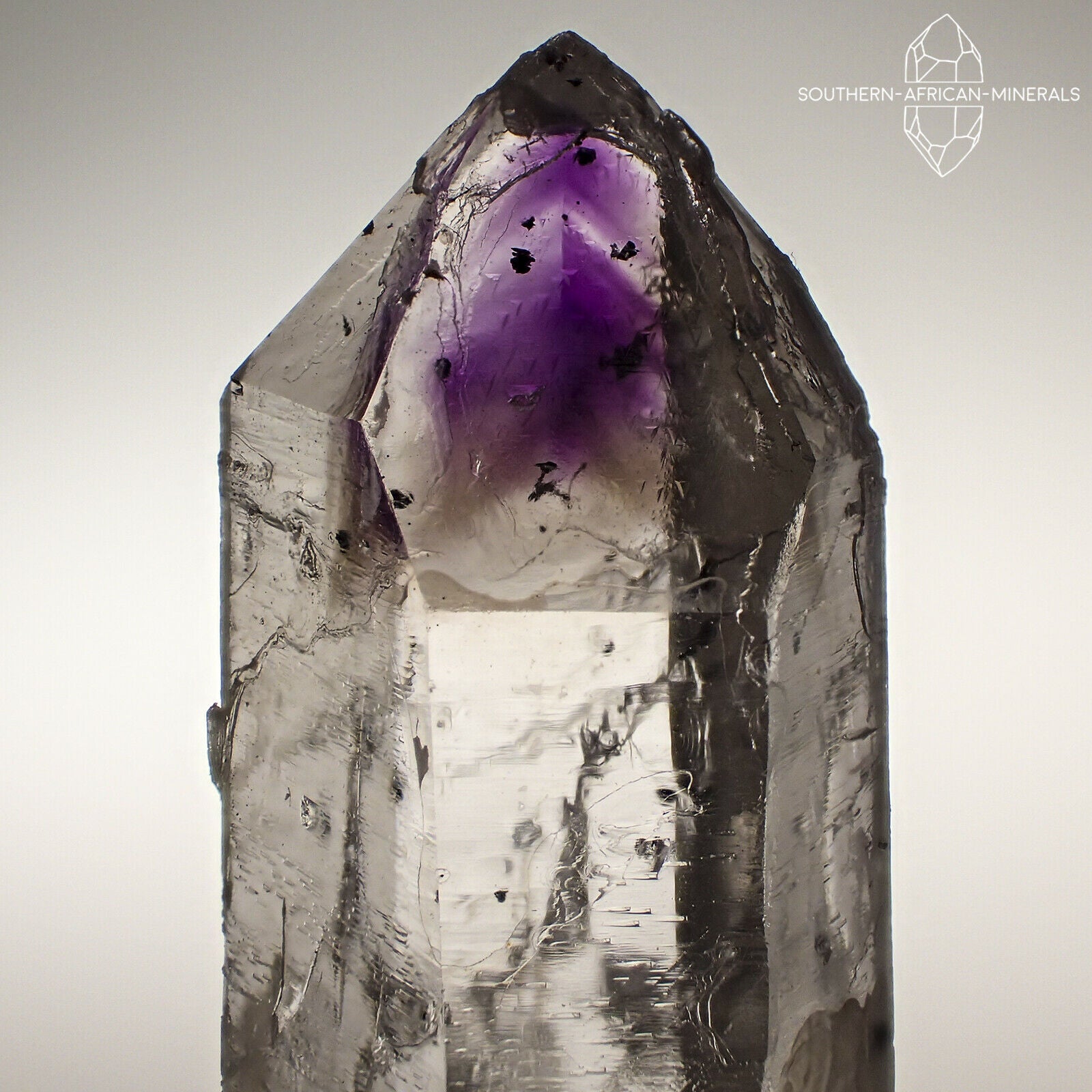 Lustrous Brandberg Amethyst Smoky Quartz Crystal outlet Sceptre, Goboboseb Namibia