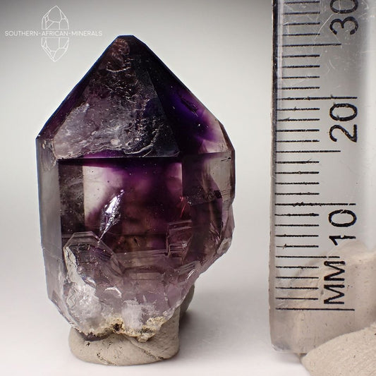 Brandberg Lustrous Royal Amethyst Phantom Smoky Quartz Crystal, Goboboseb, Namibia