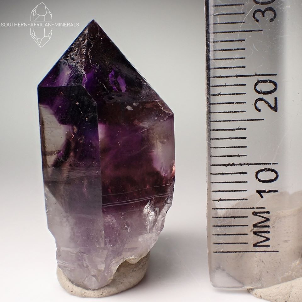 Brandberg Lustrous Royal Amethyst Phantom Smoky Quartz Crystal, Goboboseb, Namibia