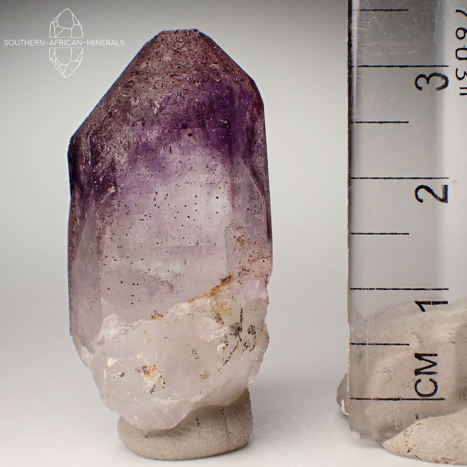 Brandberg Lustrous Amethyst Quartz Crystal with Hematite Inclusions, Goboboseb, Namibia