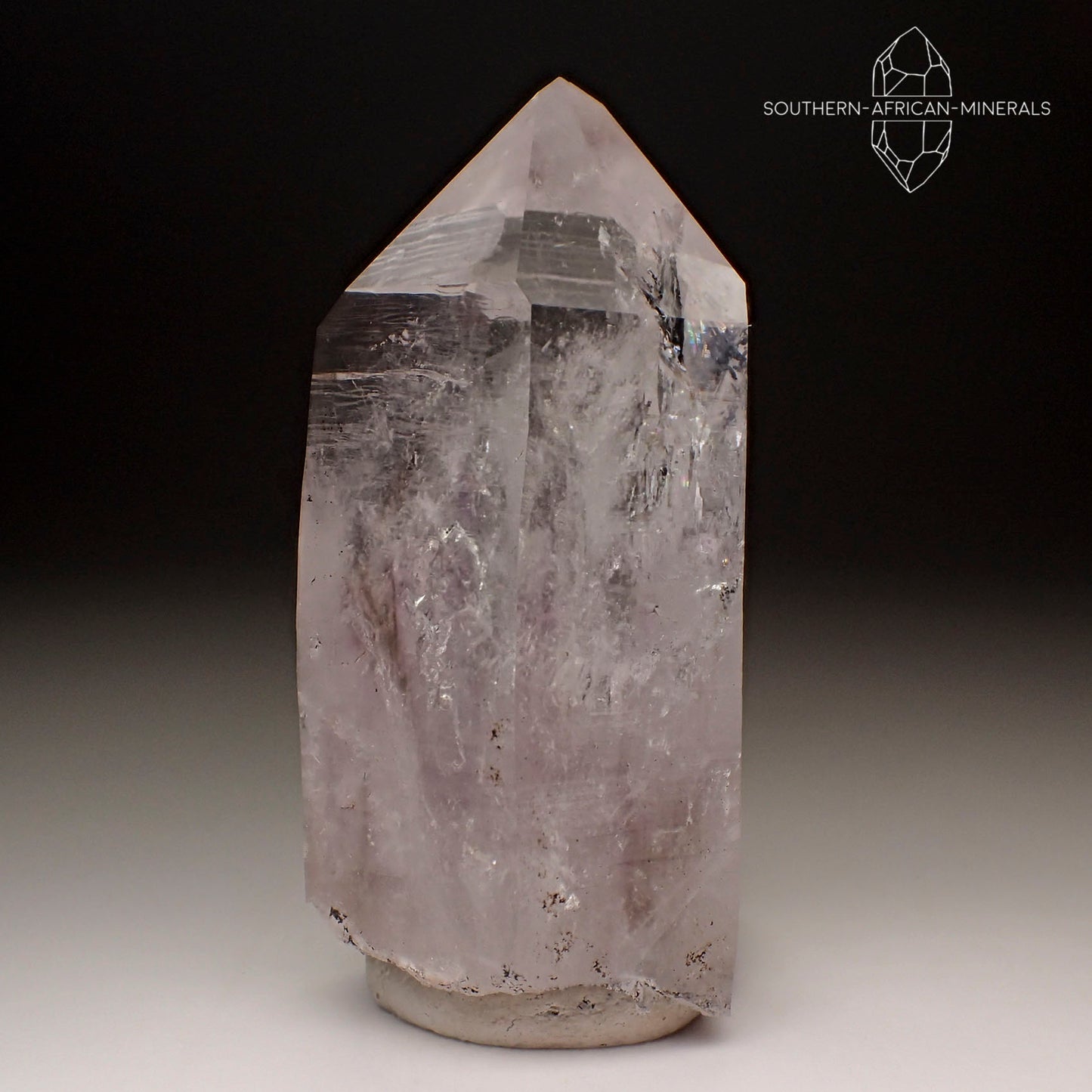 Brandberg Enhydro Light Amethyst Quartz Crystal, Goboboseb, Namibia