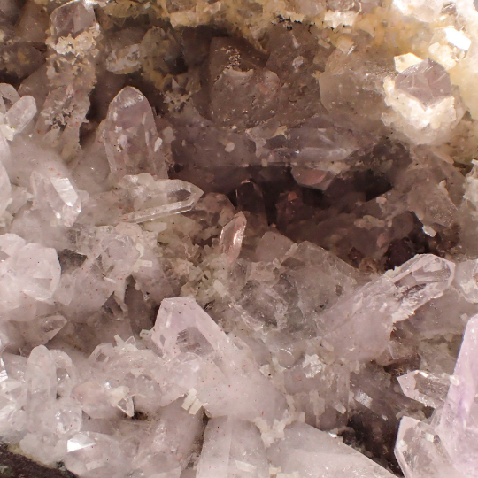 Brandberg Amethyst Quartz Cluster on Matrix with Prehnite and Epidote, Goboboseb, Namibia