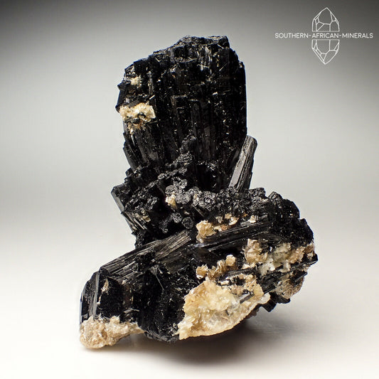 Lustrous Black Tourmaline Crystal Specimen, Erongo, Namibia