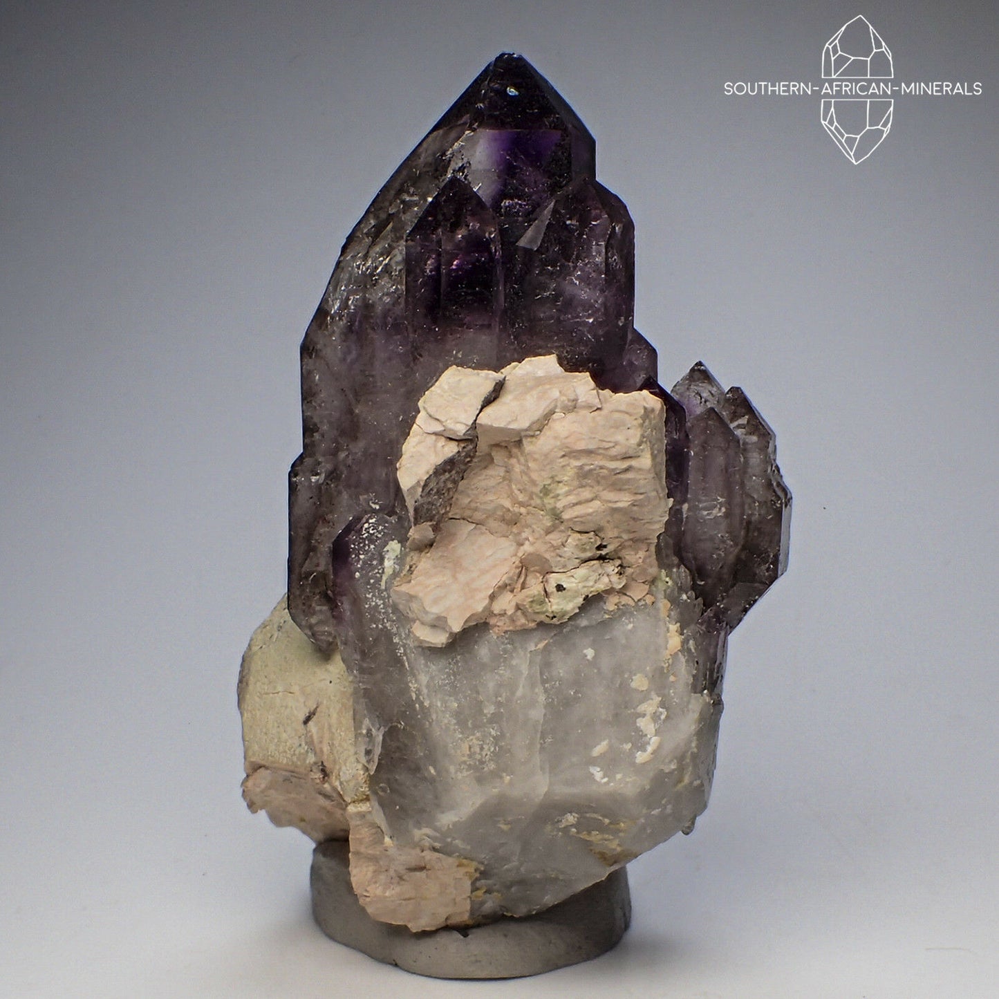 Brandberg Lustrous Power Amethyst Phantom Quartz Crystal, Goboboseb, Namibia