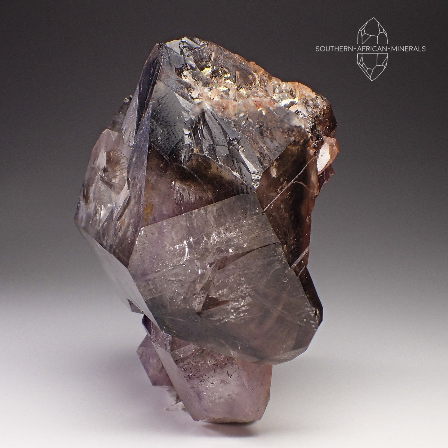 Brandberg Amethyst Smoky Elestial Quartz Crystal, Goboboseb, Namibia
