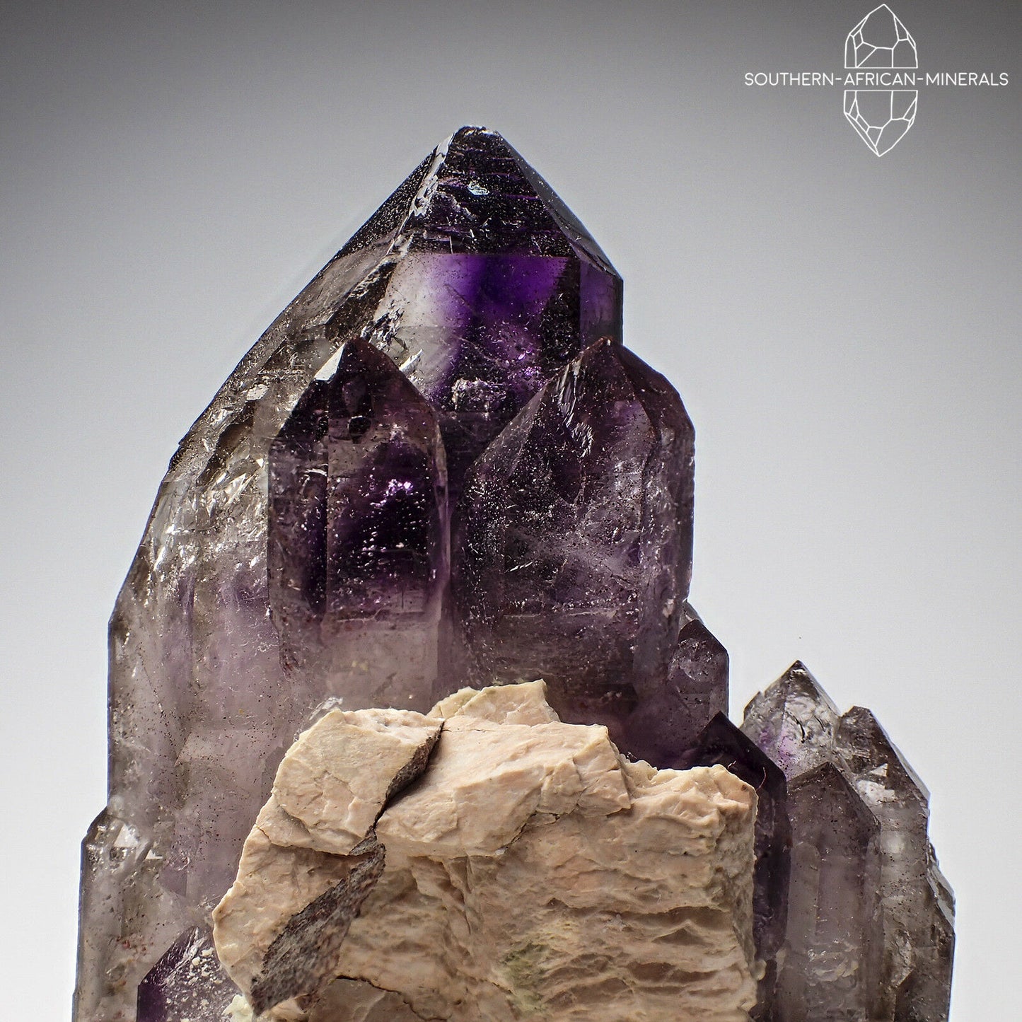 Brandberg Lustrous Power Amethyst Phantom Quartz Crystal, Goboboseb, Namibia