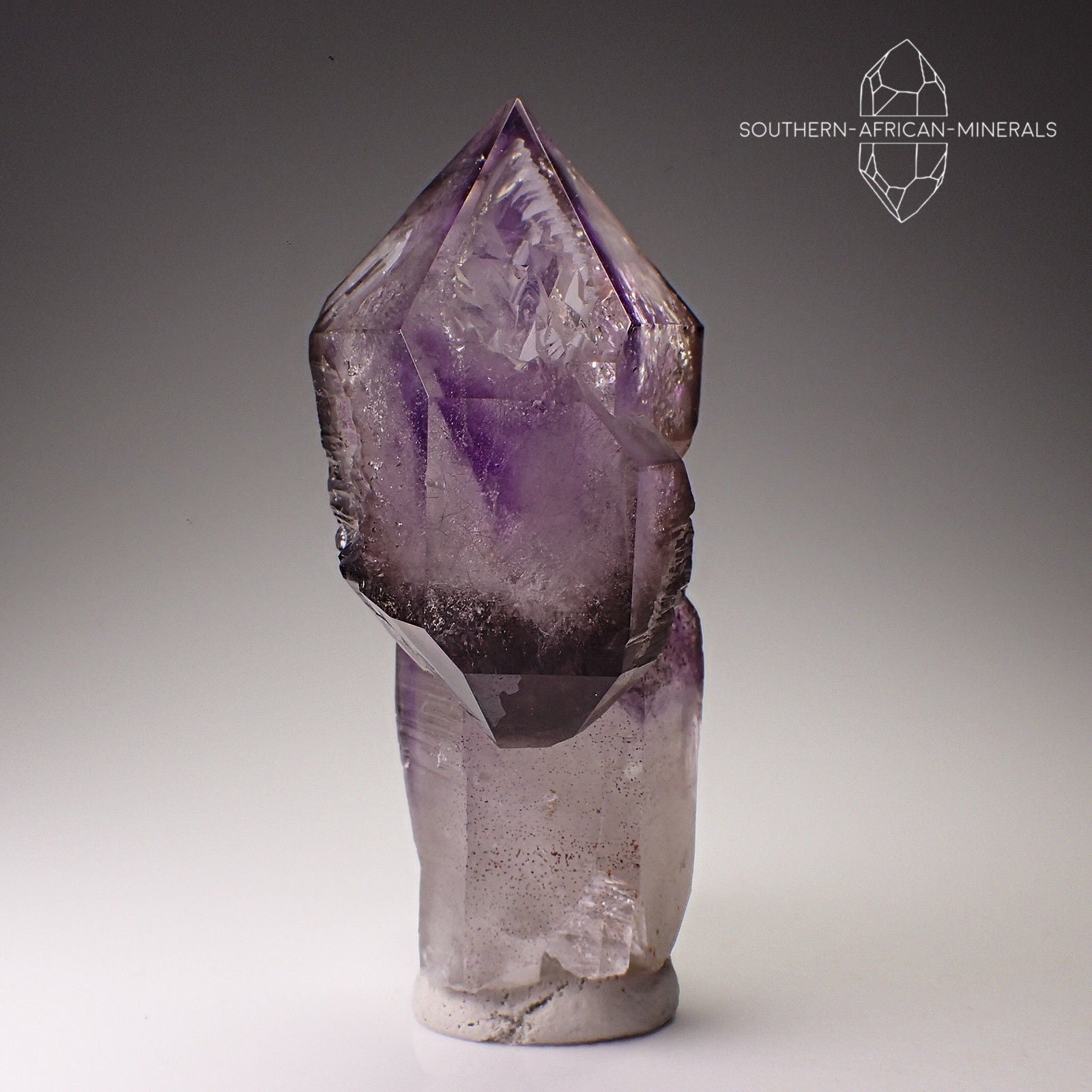 Gorgeous Smoky Phantom Brandberg Amethyst with Prehnite, Goboboseb shops Mountains, Namibia