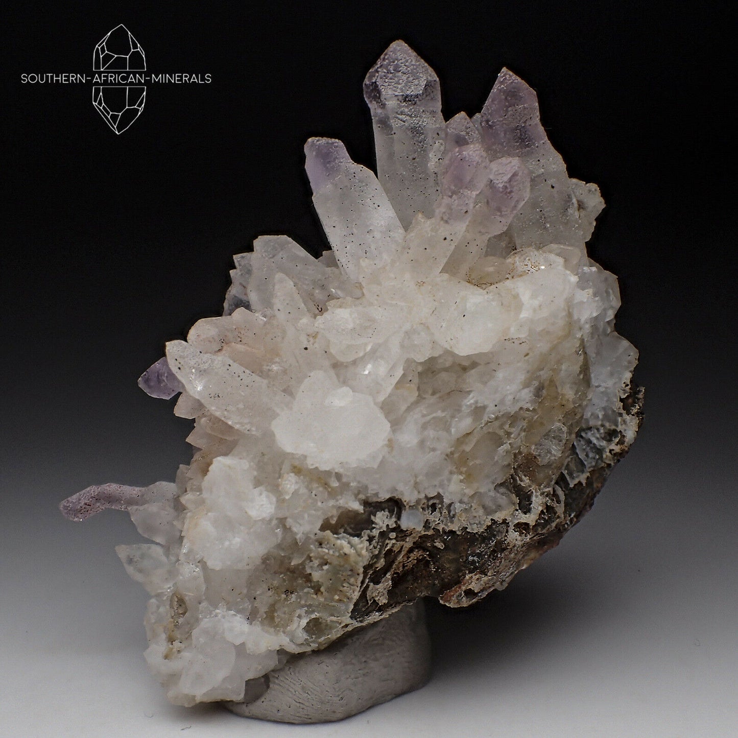 Brandberg Amethyst Sceptre Quartz Crystal Cluster, Goboboseb, Namibia