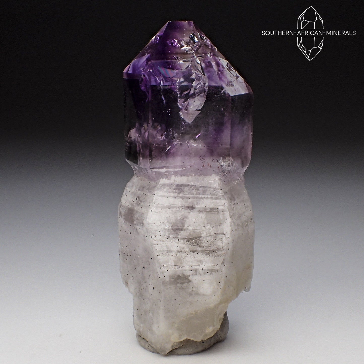 Brandberg Lustrous Amethyst Reverse Sceptre Quartz Crystal, Goboboseb, Namibia