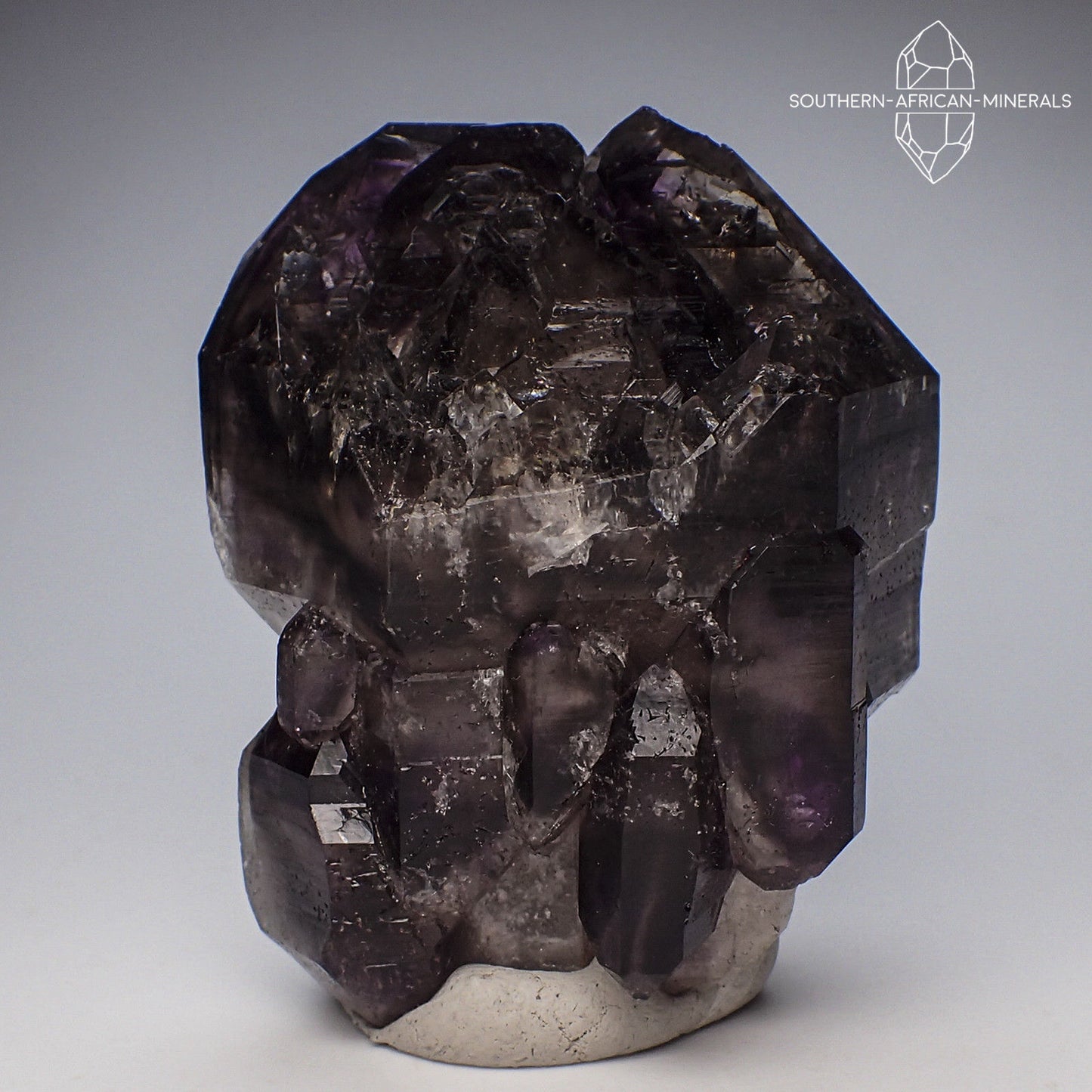 Brandberg Lustrous Elestial Amethyst Smoky Quartz Crystal, Goboboseb, Namibia